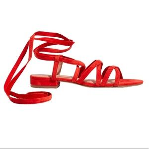 Madewell strappy red sandals